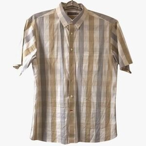 Daniel Cremieux Signature Mens XXL Plaid Short‎ Sleeve Button Down Shirt